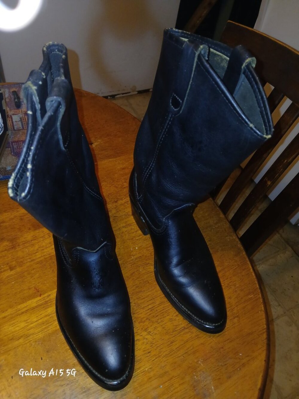 Mason Western Boots Black Leather Women's Size 6
